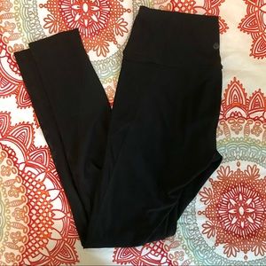 Black Leggings with Mesh Cutouts